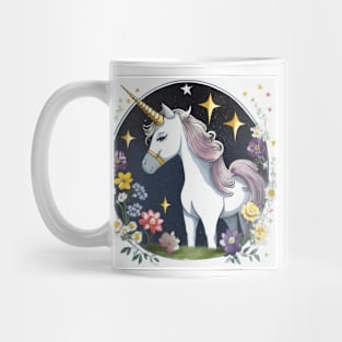 logo of a unicorn, depicted in a cartoon style Mug